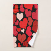 Herz Print Badhandtuch Set (Handtuch)