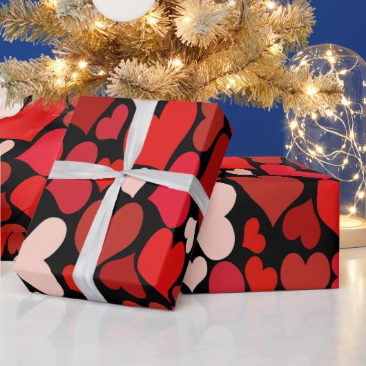Herz Print Geschenkpapier (Feiertage)