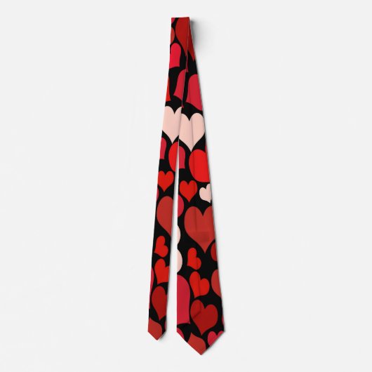 Herz Print Krawatte (Rückseite)
