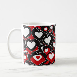 Herz Print - Romantische Valentinische Keramik Tas Kaffeetasse