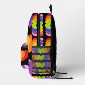 Herz Print Rucksack mit regenbogenfarbenen Herzen  (Rechts)