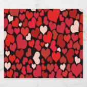 Herz Print Schaumweinetikett (Einzelnes Label)