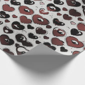 Herz Print Wrapping Papier. Geschenkpapier (Ecke)