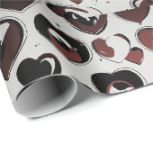 Herz Print Wrapping Papier. Geschenkpapier (Rolleneckpunkt)
