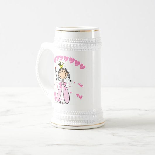 Herz-Prinzessin Bierglas (Vorderseite Links)