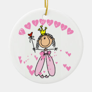 Herz-Prinzessin Keramik Ornament