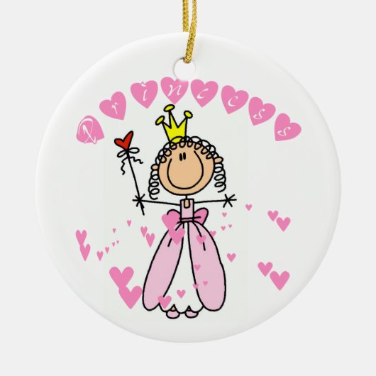 Herz-Prinzessin Keramik Ornament (Vorne)