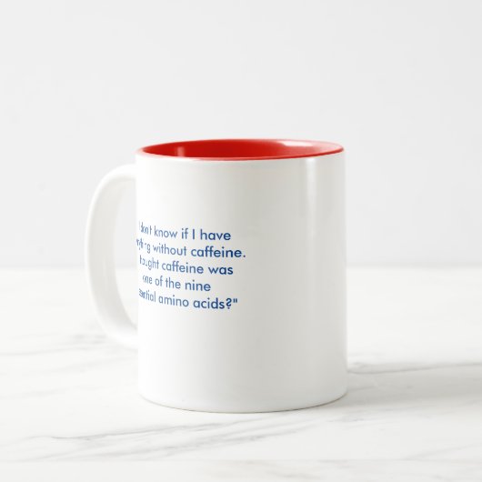 Herz-Problem-Tasse Zweifarbige Tasse (Vorderseite Links)