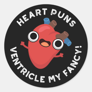 Herz Puns Ventricle Meine Extravagante Anatomie Pu Runder Aufkleber