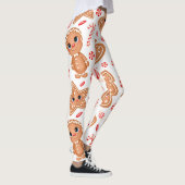 Herz, Puppe und Ball Grafikmuster Leggings (Rechts)