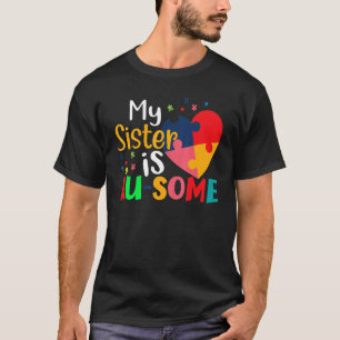 Herz Puzzle Autismus-Bewusstsein ASD Meine Schwest T-Shirt