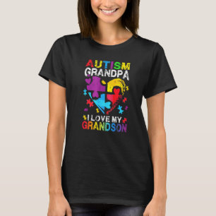 Herz Puzzle Autismus Opa Ich liebe meinen Enkel Aw T-Shirt