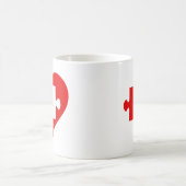 Herz & Puzzle Geschenke für ihn/sie Kaffeetasse (Mittel)