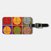 Herz-QRS Pop-Kunst Gepäckanhänger (Vorderseite horizontal)