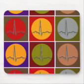 Herz-QRS Pop-Kunst Mousepad (Vorne)