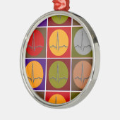 Herz-QRS Pop-Kunst Ornament Aus Metall (Links)