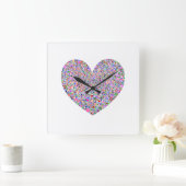 Herz Quadratische Wanduhr (Zuhause)