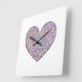 Herz Quadratische Wanduhr (Winkel)