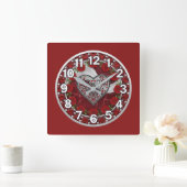 Herz  quadratische wanduhr (Zuhause)