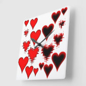 Herz Quadratische Wanduhr (Winkel)