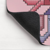 Herz-quadratischer Querstich Mousepad (Ecke)