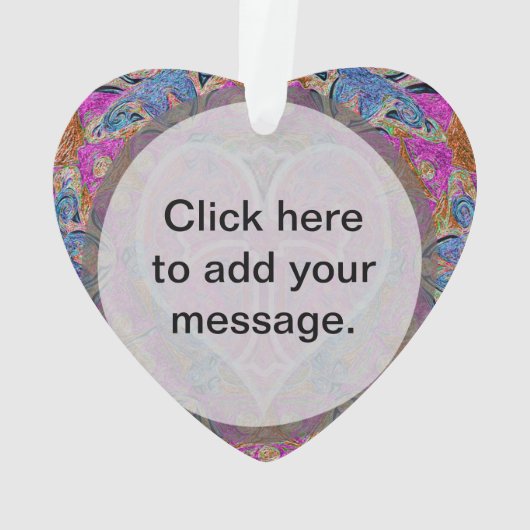 Herz-QuerMandala durch Amelia Carrie Ornament (Rückseite)