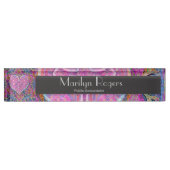 Herz-Quermuster im Rosa Namensplakette (Vorderseite)