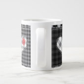 Herz-Quilt-Patchwork-Kaffeetasse Jumbo-Tasse (Rückseite)