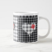 Herz-Quilt-Patchwork-Kaffeetasse Jumbo-Tasse (Rechts)
