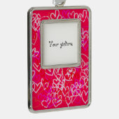 Herz Rahmen-Ornament Silber (Rechts)