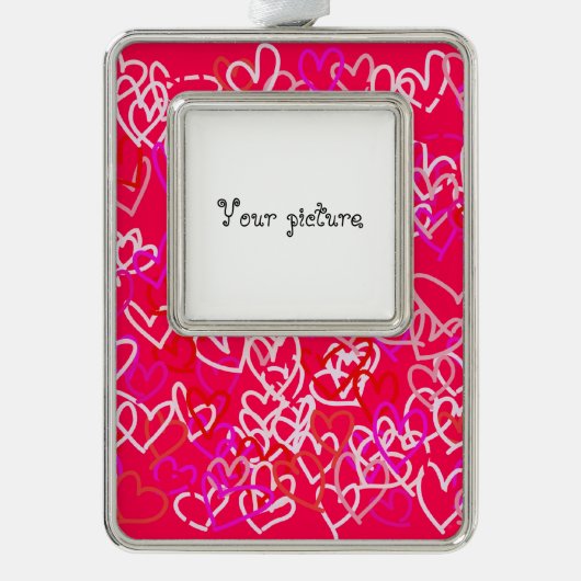 Herz Rahmen-Ornament Silber (Vorderseite)