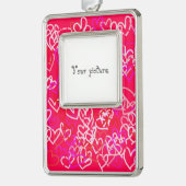 Herz Rahmen-Ornament Silber (Links)