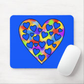 Herz Rainbow and Blue Mousepad (Mit Mouse)