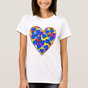 Herz Rainbow and Blue - T-Shirt