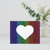 Herz Rainbow Postkarte (Stehend Vorderseite)