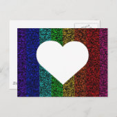 Herz Rainbow Postkarte (Vorne/Hinten)