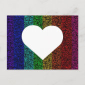 Herz Rainbow Postkarte (Vorderseite)