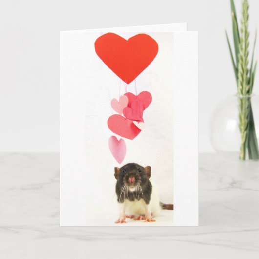 Herz-Ratte Karte (Vorderseite)