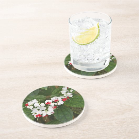 Herz-Rebe-Sandstein-Getränk-Untersetzer Untersetzer (Seite)