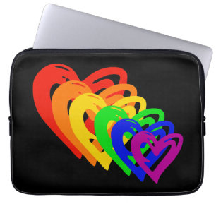 Herz-Regenbogen Laptopschutzhülle
