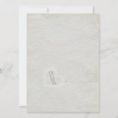 Herz reiht Babyparty - Rot u. Schwarzes auf Einladung (Rückseite)