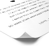 Herz-Retro-Script-Meldung aus dem Bump 8x10-Zeiche Poster (Ecke)