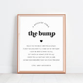 Herz-Retro-Script-Meldung aus dem Bump 8x10-Zeiche Poster