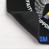 Herz Ribbon ich tragen Blau für meine Schwester Au Mousepad (Ecke)