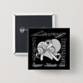 Herz Ribbon - Lungenkrebs-Bewusstsein Button (Vorne & Hinten)