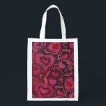 Herz, romantische Liebe Rosa roter Valentinstag Ge Wiederverwendbare Einkaufstasche<br><div class="desc">Lebensmittelbeutel mit viel rosa und roten Herzen. Liebliches Geschenk für Ihren Liebsten,  perfekt für Valentinstag oder als Zeichen der Liebe. Glasfaserkunst,  Filzmalerei und einige digitale Manipulationen,  2016 © Clipso-Callipso / Julia Khoroshikh

#heartprint #valentinmittle #valentinesgift #Tasche</div>