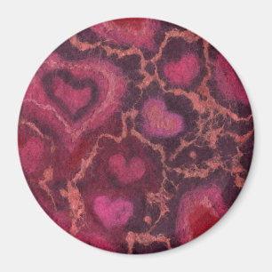 Herz, romantische Liebe Rosa Valentinstag Geschenk Magnet