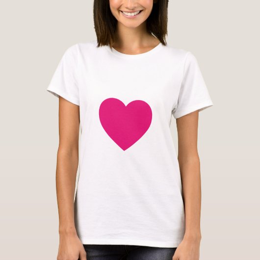 Herz-rosa angepasstes T-Shirt (Vorderseite)