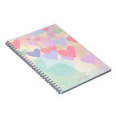 Herz Rosa grüne Lila Wasserfarbe Personalisiert Notizblock (Rechte Seite)