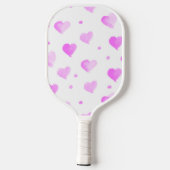 Herz-rosa-Muster Pickleball Schläger (Rückseite)